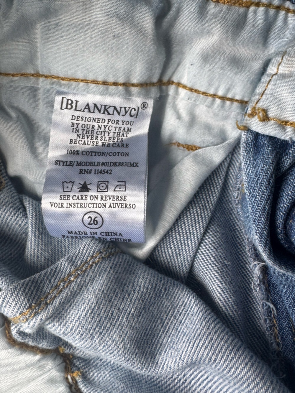 Blank NYC Light Blue Paperbag Waist Denim Shorts - Picture 5 of 5